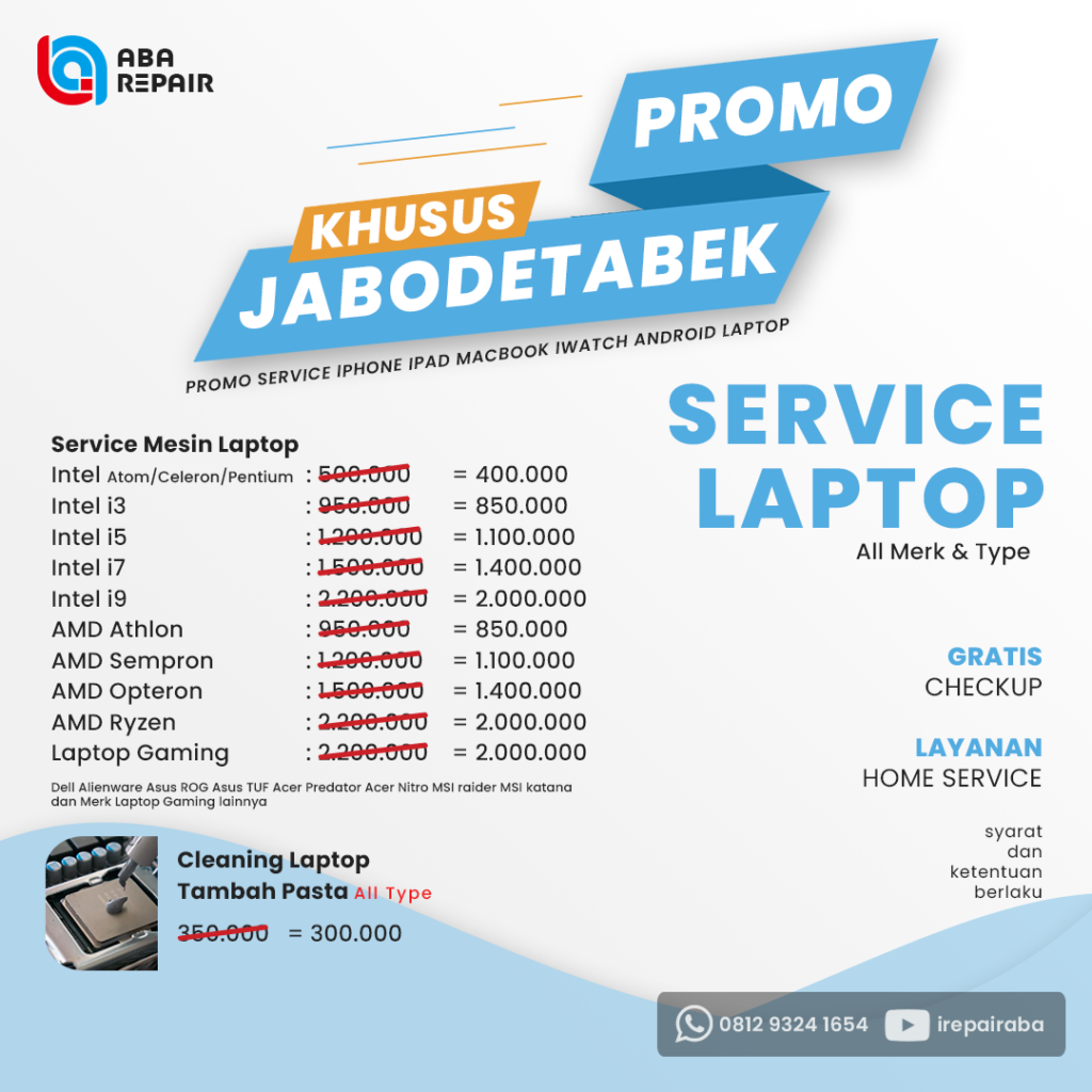 SERVICE MOTHERBOARD LAPTOP PROMO JABODETABEK 2024